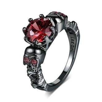Black Gold Skull Ring